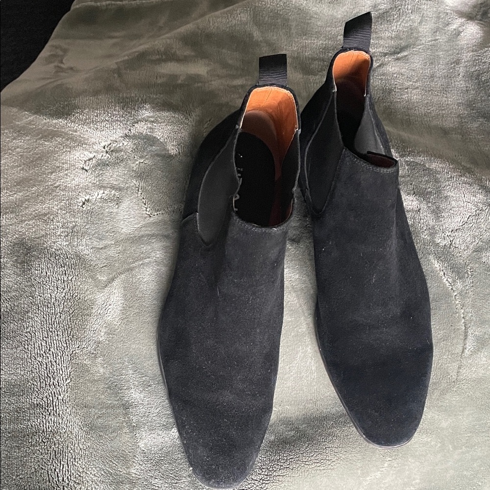 The Rail Black Suede Ankle Boots